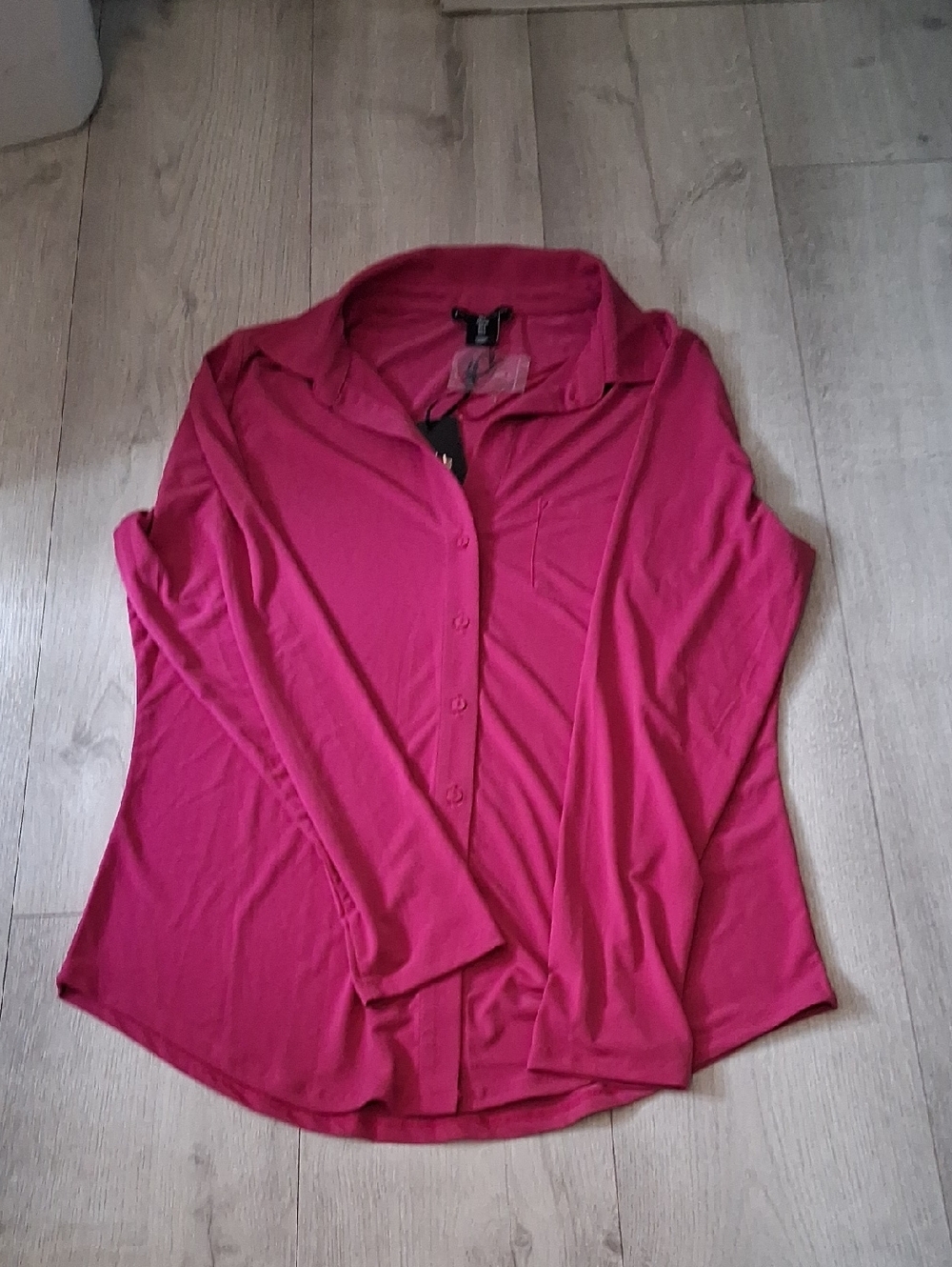 Sincerely Jules Fuchsia Button-Down Long Sleeve Shirt